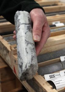 Spodumene core sample.