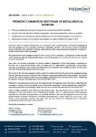 Piedmont Commences Next Phase of Metallurgical Testwork.